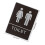Durable ABS Restroom Door Sign Easy-to-Install Bathroom Decor 2