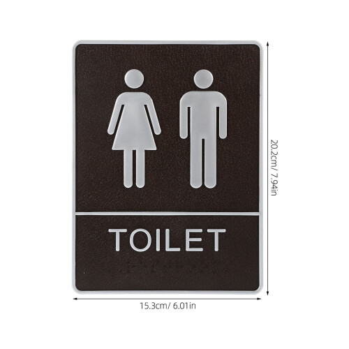 Durable ABS Restroom Door Sign Easy-to-Install Bathroom Decor 2