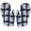 Kitchen Oven Heat Mitts Blue Cotton 1 Pair 5