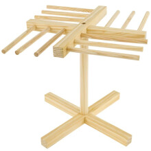 Wooden Pasta Drying Rack Foldable 12-Bar Spaghetti Noodle Hanging Rack For Easy Storage
