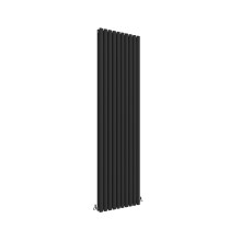 (Double, 1800x590mm) Black Oval Tube Designer Radiator