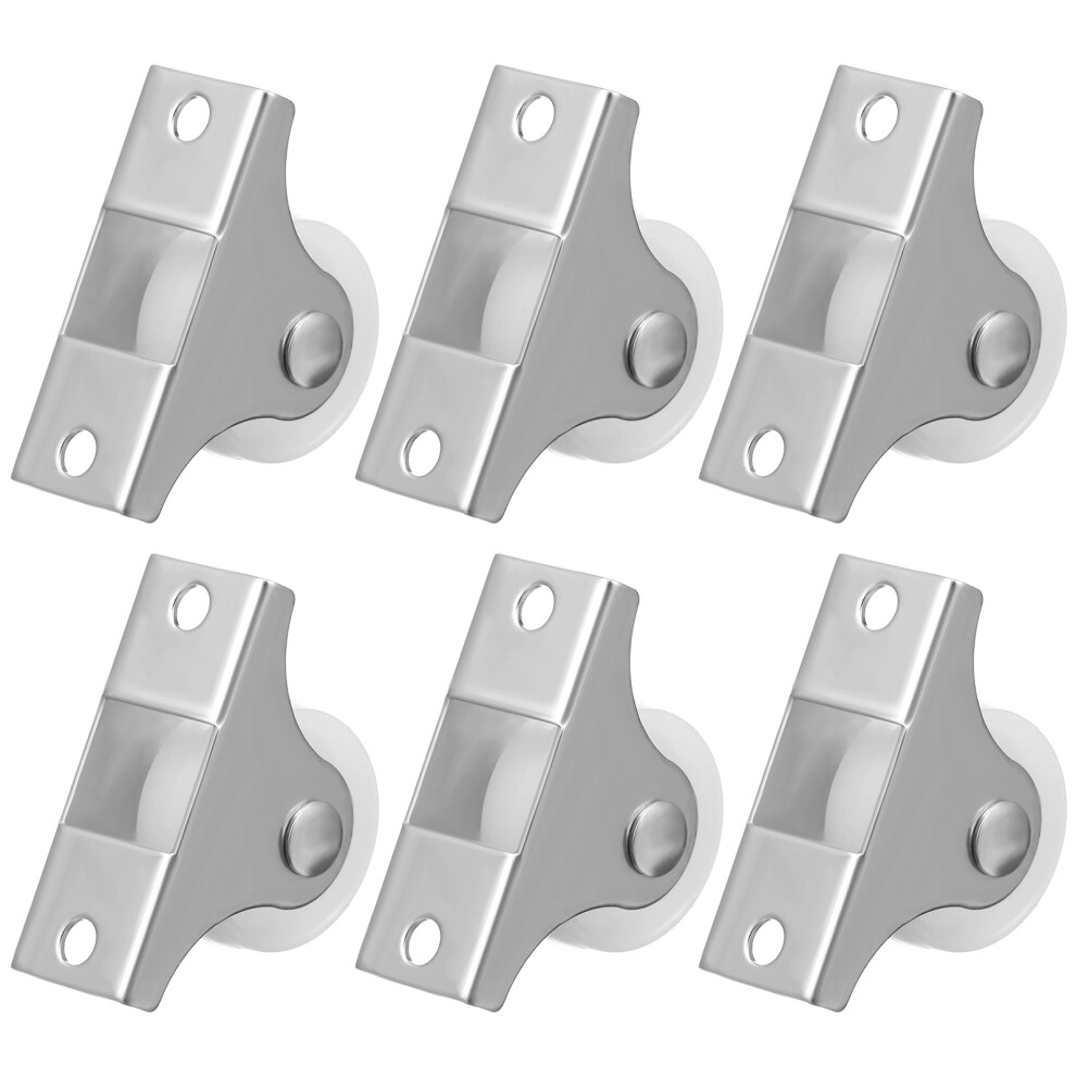 16 Pcs Swivel Plate Caster Wheels Metal Hard Plastic Wheels