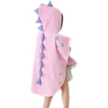 0-4 years Kids Cotton Hooded Towel Cartoon Unicorn Dinosaur Bathrobe Bath Poncho Towel