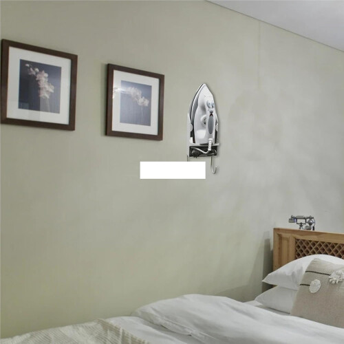 Ironing Board Holder Wall Mounted With Hooks For Ironing Board Storage Black 2