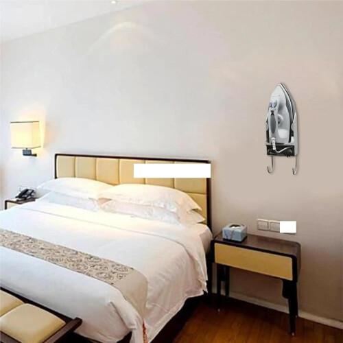 Ironing Board Holder Wall Mounted With Hooks For Ironing Board Storage Black 1