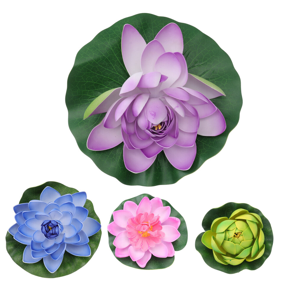 Happyyami Water Lily Decoration Artificial Flowers Floating Pool Flower