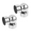 2 Pcs Handrail End Cover Stair Caps Black Round Covers Connectors 5