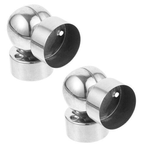 2 Pcs Handrail End Cover Stair Caps Black Round Covers Connectors