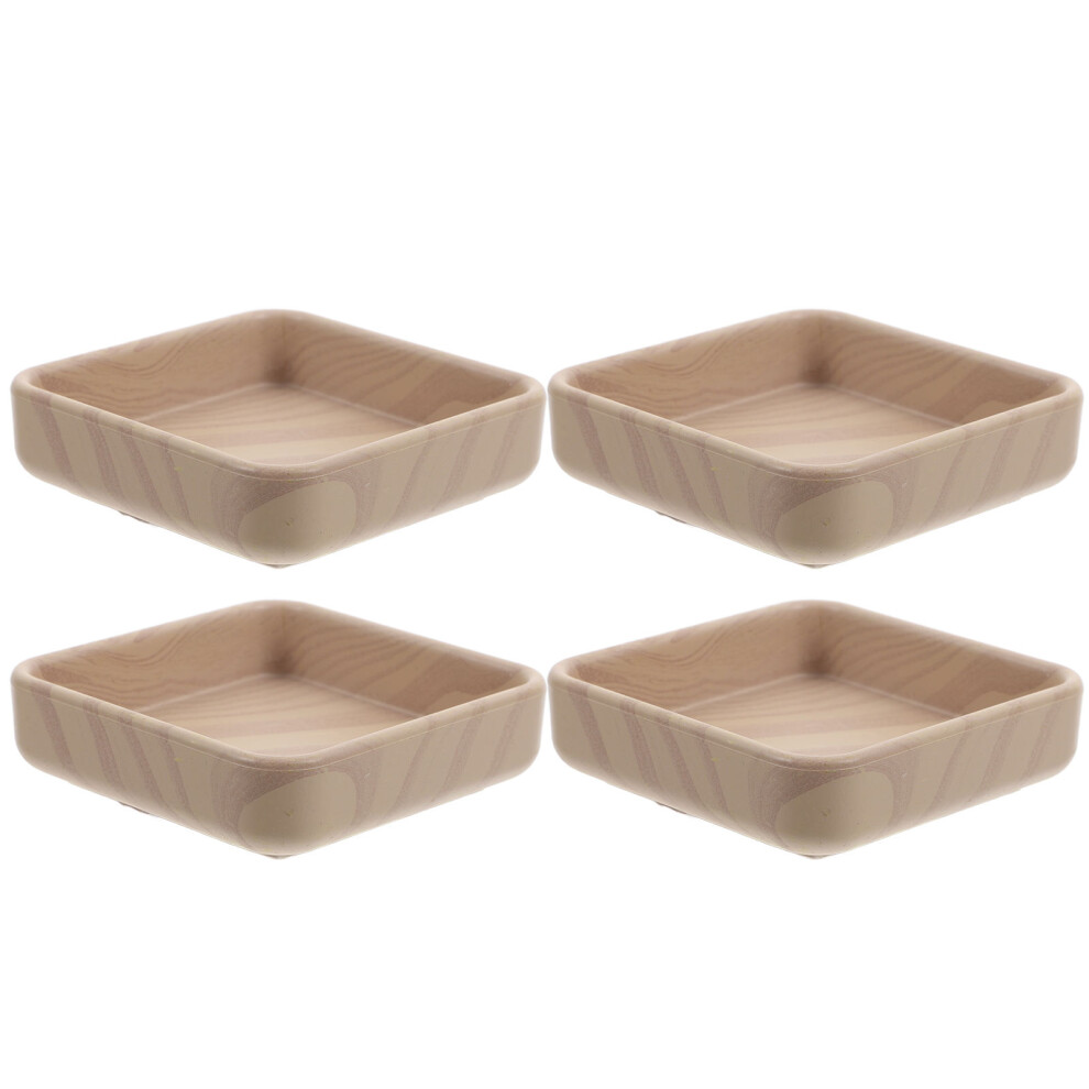 4 Pcs Wood Grain Floor Mats Carpet Protectors For Furniture Legs 3033542813248