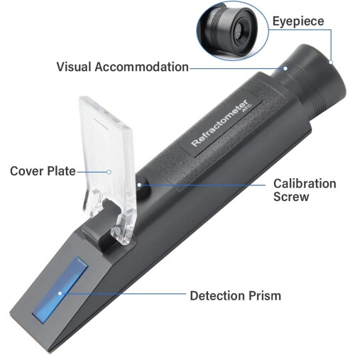 Refraktometer ATC Automatic Temperature Compensation For Battery Fluids, Antifreeze, Propylene Glycol, Ethylene Glycol 2