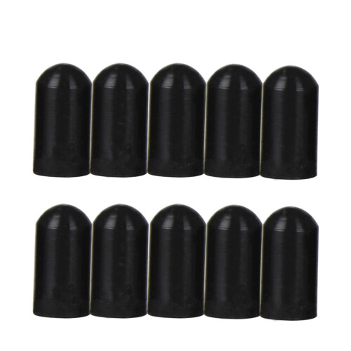 10Pcs Silicone Drumstick Silent Tips Black Durable Practice Protectors 1