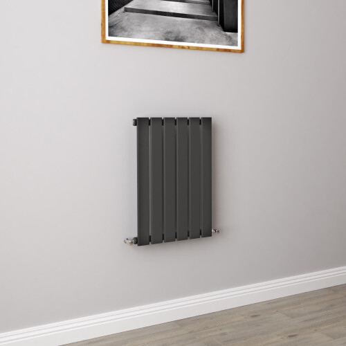 AICA (600x408mm Single) Horizontal flat radiator anthracite all sizes