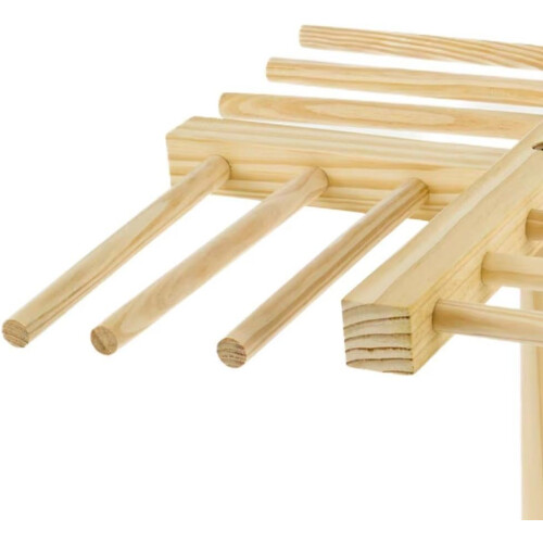 Wooden Pasta Drying Rack Foldable 12 Bars Spaghetti Noodle Hanging Rack for Easy Storage 1
