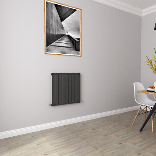 AICA (600x612mm Single) Horizontal flat radiator anthracite all sizes 2