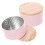 2Pcs Pink Iron Candy Box Wooden Lid Biscuit Cake Storage Case 10