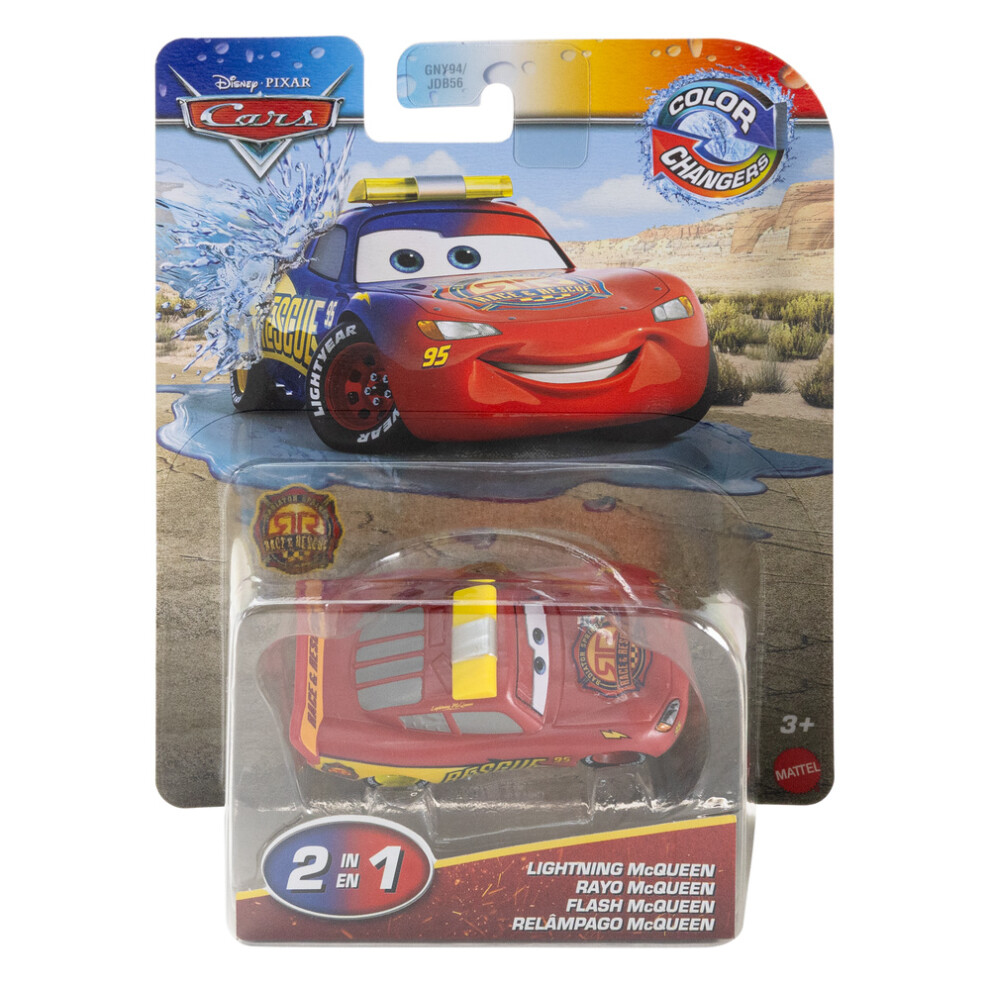 Mattel Disney Pixar Cars: Colour Changers - Lightning Mcqueen Toy Car Jbm69