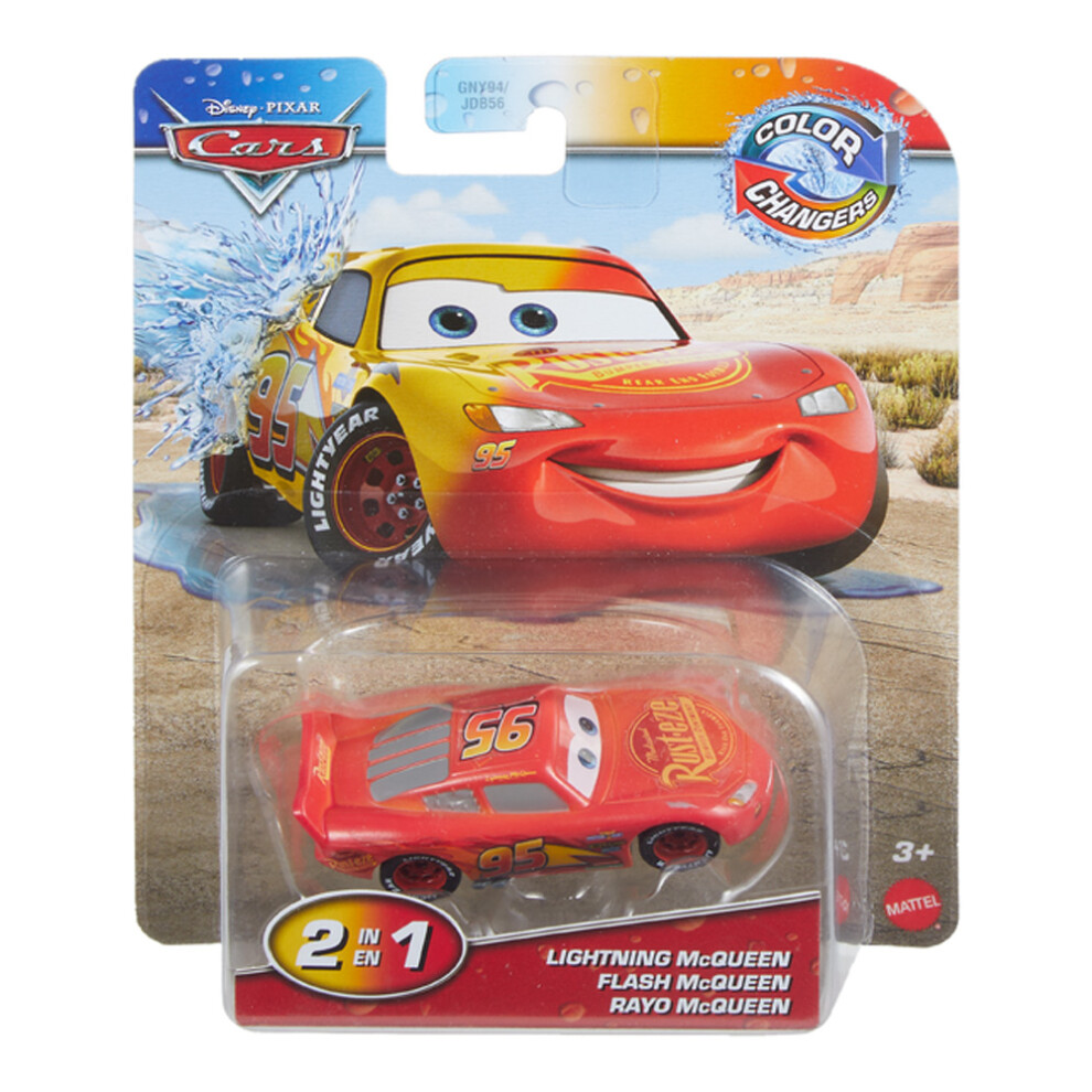 Mattel Disney Pixar Cars: Colour Changers - Lightning Mcqueen Toy Car Jhg25