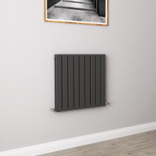 (600x612mm Double) Horizontal flat radiator anthracite all sizes