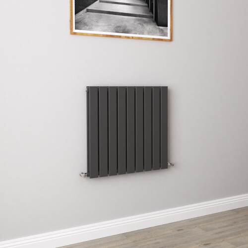 AICA (600x612mm Double) Horizontal flat radiator anthracite all sizes