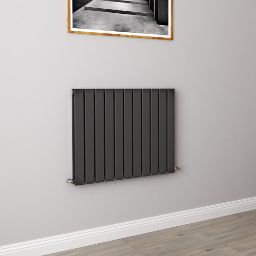 AICA (600x748mm Double) Horizontal flat radiator anthracite all sizes