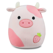 (Pink Cow20cm)Almohada de felpa en forma de zorro Squishmallow juguetes cómodo relleno oficina dormitorio