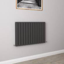 (600x884mm Double) Horizontal flat radiator anthracite all sizes