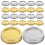 24Sets Metall Einmachglas Deckel Silber Mehrzweck Lagerdeckel Mit Ring 7