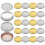 24Sets Metall Einmachglas Deckel Silber Mehrzweck Lagerdeckel Mit Ring 5