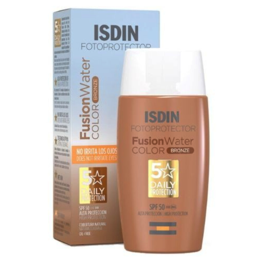 Bronze Isdin Fotoprotector Fusion Water [Spf50] Color | Fast-Absorbing With Natural Coverage - 50Ml