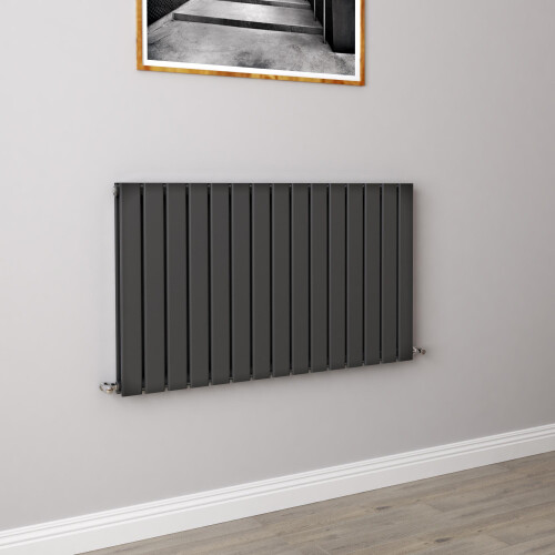 AICA (600x1020mm Double) Horizontal flat radiator anthracite all sizes