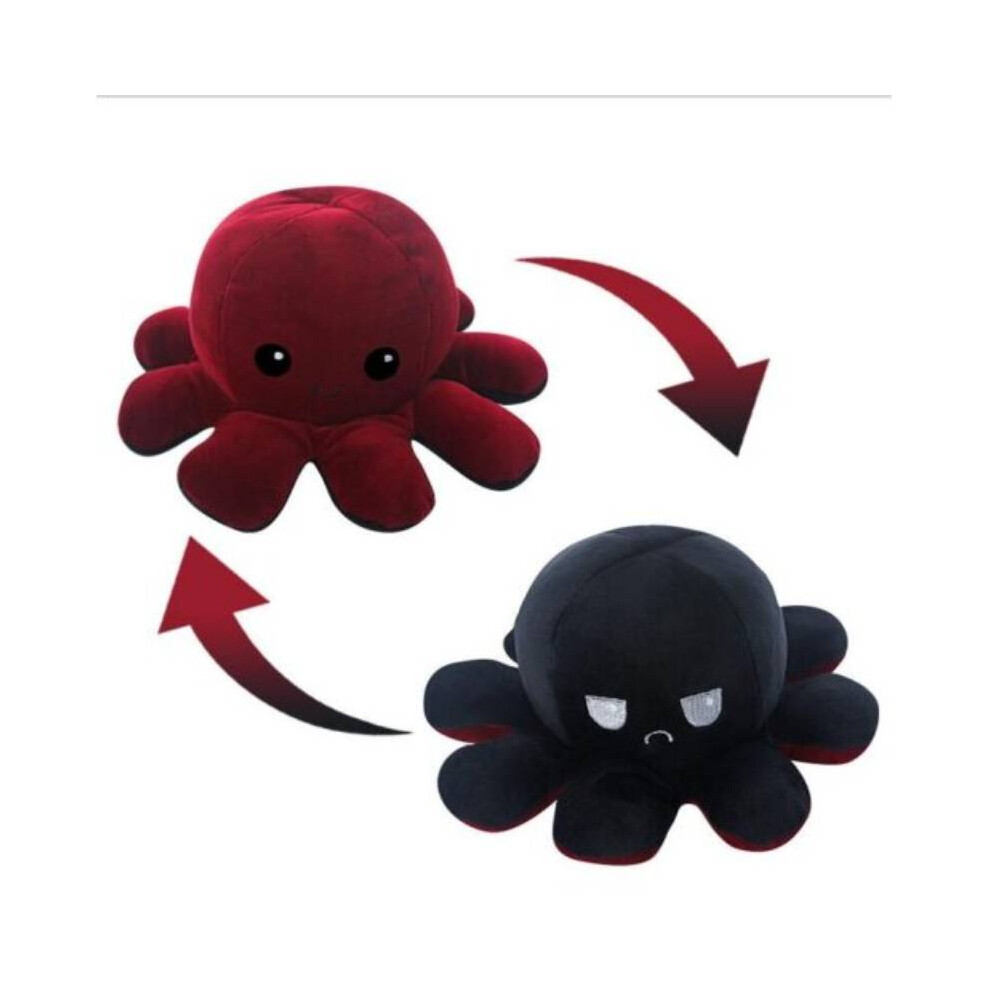 (StyleA)Peluche poulpe réversible poupée double face jouet à rabat enfant cadeau décoration maison