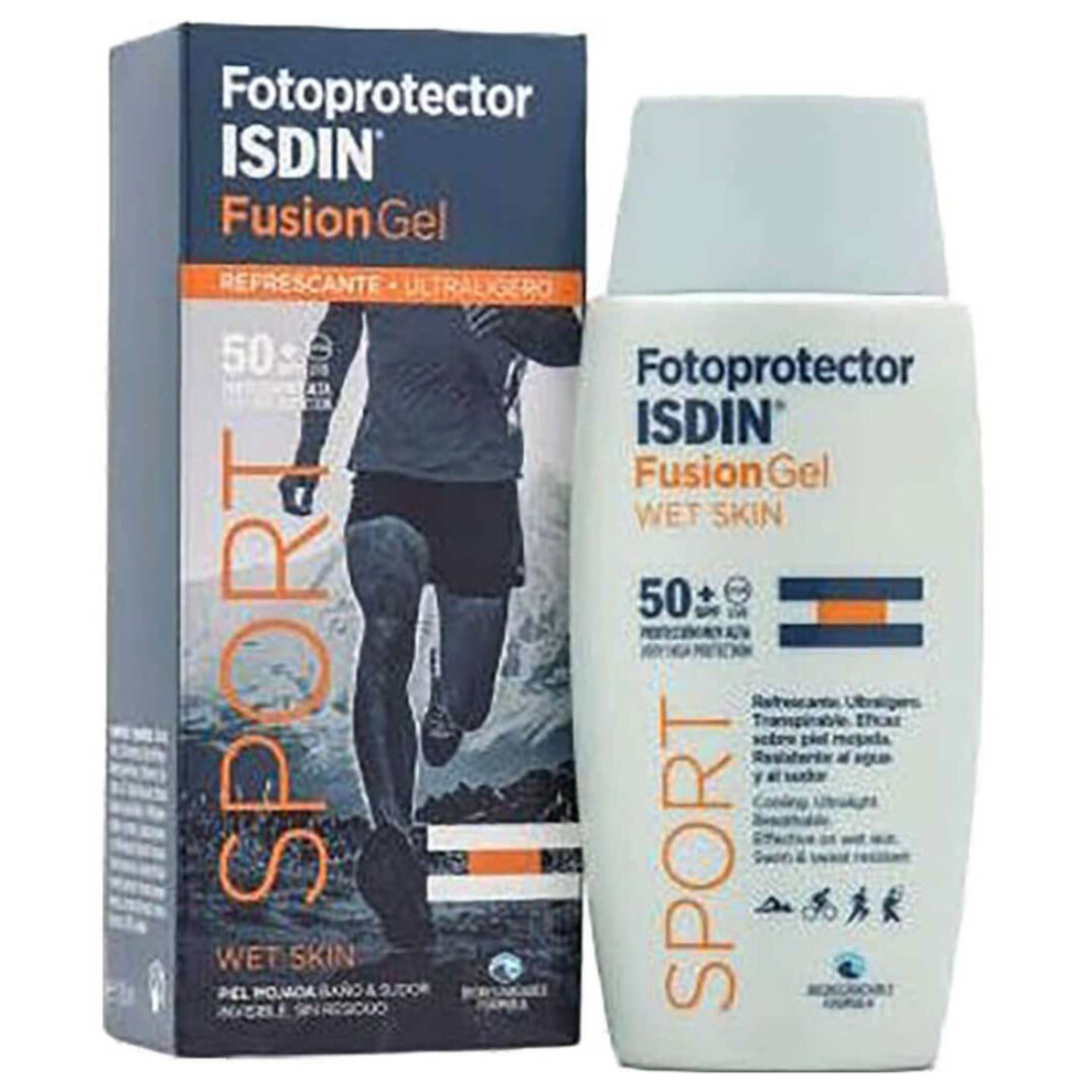 Isdin Fotoprotector Fusion Gel Sport (SPF50 ) Lightweight gel absorbs quickly without greasy residue - 100ml