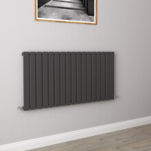 (600x1156mm Single) Horizontal flat radiator anthracite all sizes