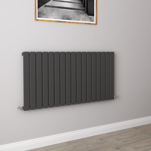 AICA (600x1156mm Single) Horizontal flat radiator anthracite all sizes