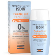 Isdin Fotoprotector Fusion Fluid Mineral (SPF50) | Provides strong mineral-based UVA/UVB sun protection. - 50ml