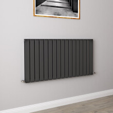 (600x1156mm Double) Horizontal flat radiator anthracite all sizes