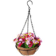 Artificial Flower Basket Hanging Faux Baskets Outdoor Fake Plants