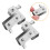 4 Pcs Shower Glass Clamp Cabinet Hinge Door Accessory Pivot Hinges 4