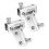 4 Pcs Shower Glass Clamp Cabinet Hinge Door Accessory Pivot Hinges 8
