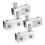 4 Pcs Shower Glass Clamp Cabinet Hinge Door Accessory Pivot Hinges 9
