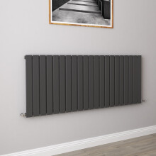 (600x1428mm Single) Horizontal flat radiator anthracite all sizes