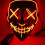 (Red) Led Luminous Black V-Shaped Mask, Cold Light Halloween Mask, Ghost Dance Luminous Mask 1