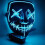 (Blue) Led Luminous Black V-Shaped Mask, Cold Light Halloween Mask, Ghost Dance Luminous Mask 1