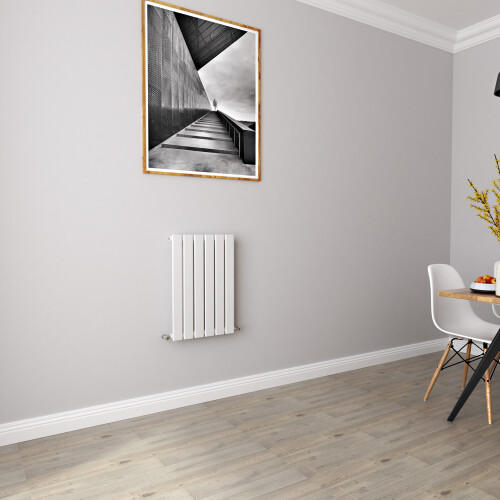 AICA (600x408mm Single) Horizontal flat radiator white all sizes 2