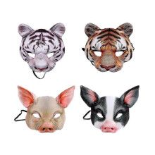 (YELLOW TIGER) Animal half face mask Halloween Mask Cosplay Half Mask Animal Face Mask Party Mask