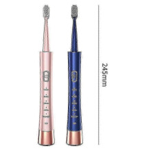 (Blue) Smart Electric Toothbrush For Adults, Usb Rechargeable Sonic Toothbrush With 6 Brush Heads, 5 Modes,gifts