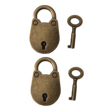 2 sieradendooslatches met vergrendelgesp, antiek legeringslot