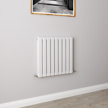 (600x612mm Double) Horizontal flat radiator white all sizes