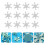 100Pcs Durable Metal Snowflake Brads White Mini DIY Craft Nails 9