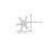 100Pcs Durable Metal Snowflake Brads White Mini DIY Craft Nails 2